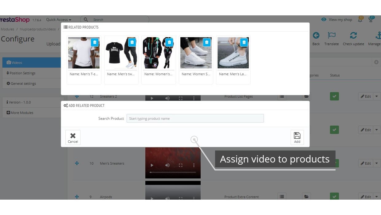 Product Videos - Upload Videos for...