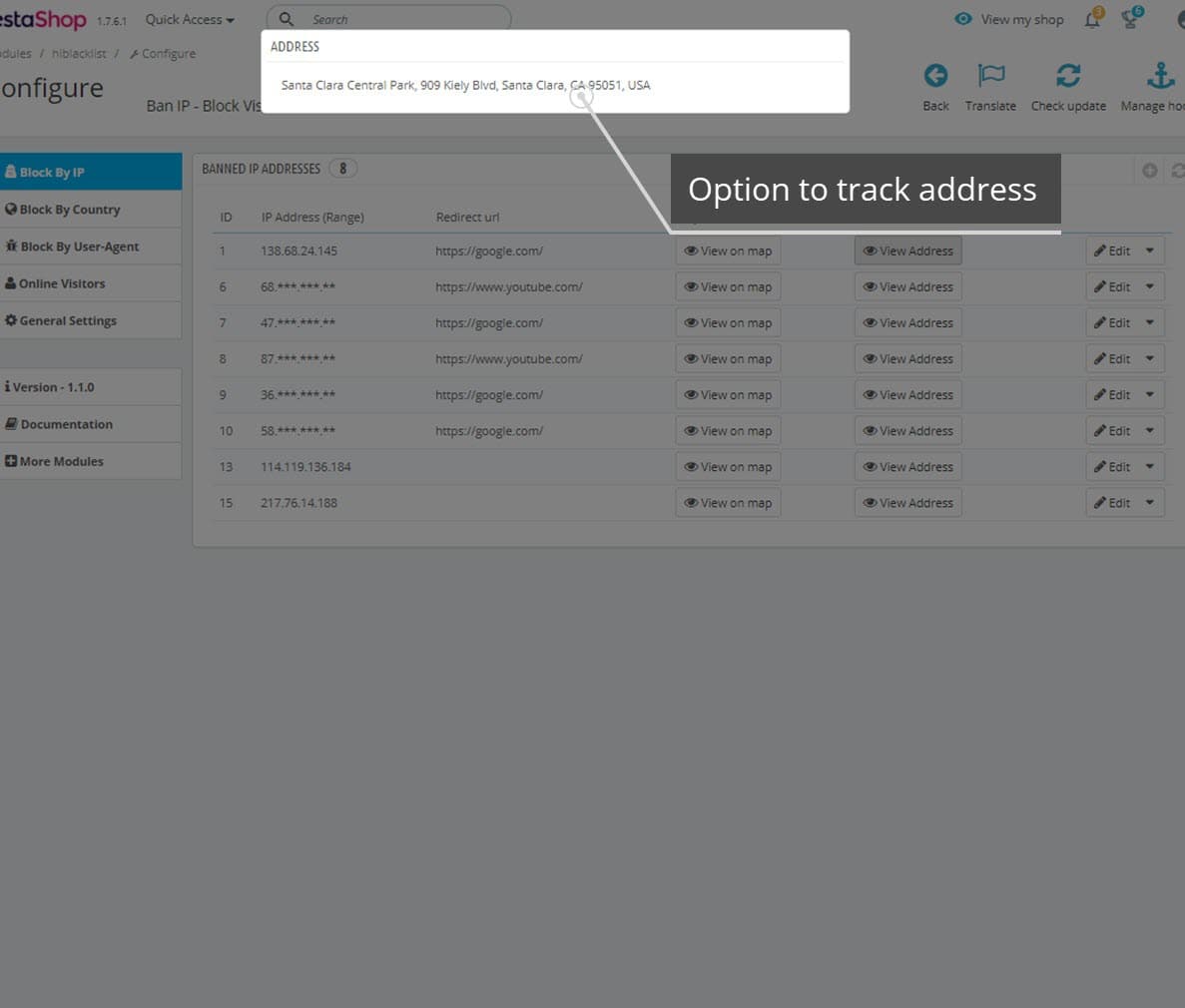 Ban IP - Block Visitors & View Location / Address screenshot 3