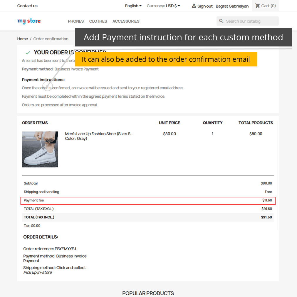 Payment Fees, Discounts and Custom Payment Methods screenshot 3