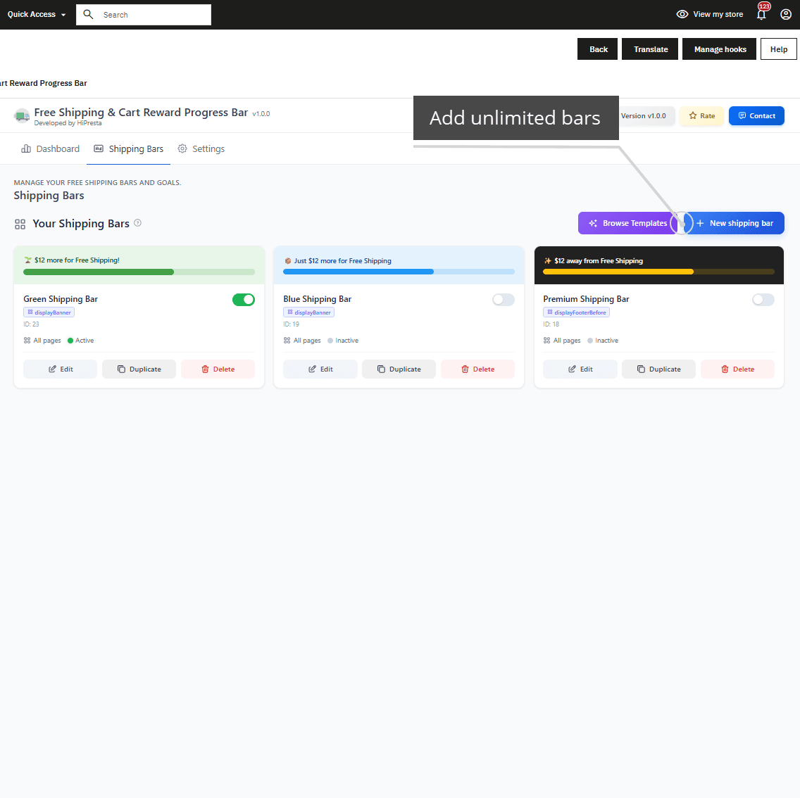 Free Shipping & Cart Reward Progress Bar screenshot 5