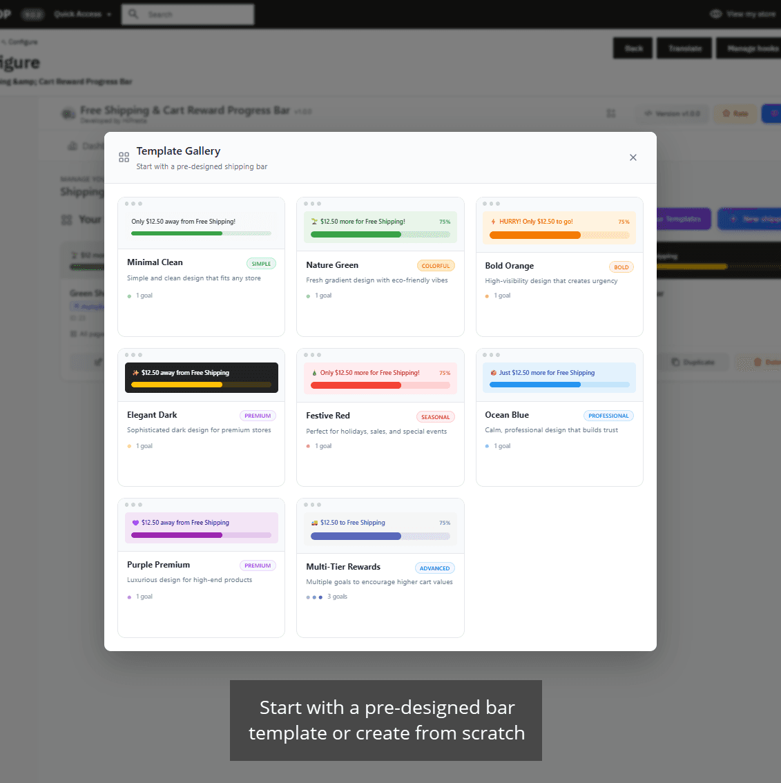 Free Shipping & Cart Reward Progress Bar screenshot 6