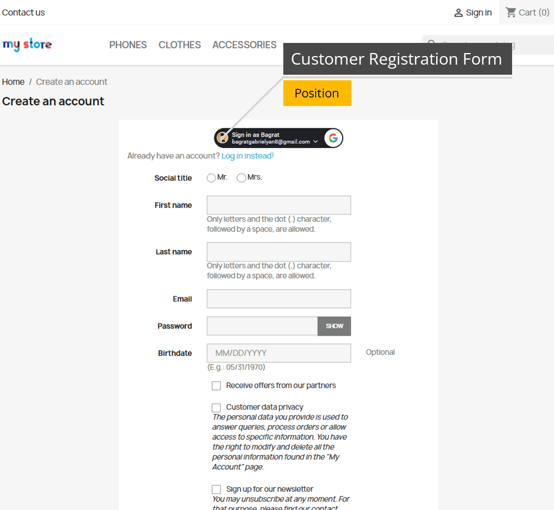 Sign In With Google + One Tap prompt screenshot 4