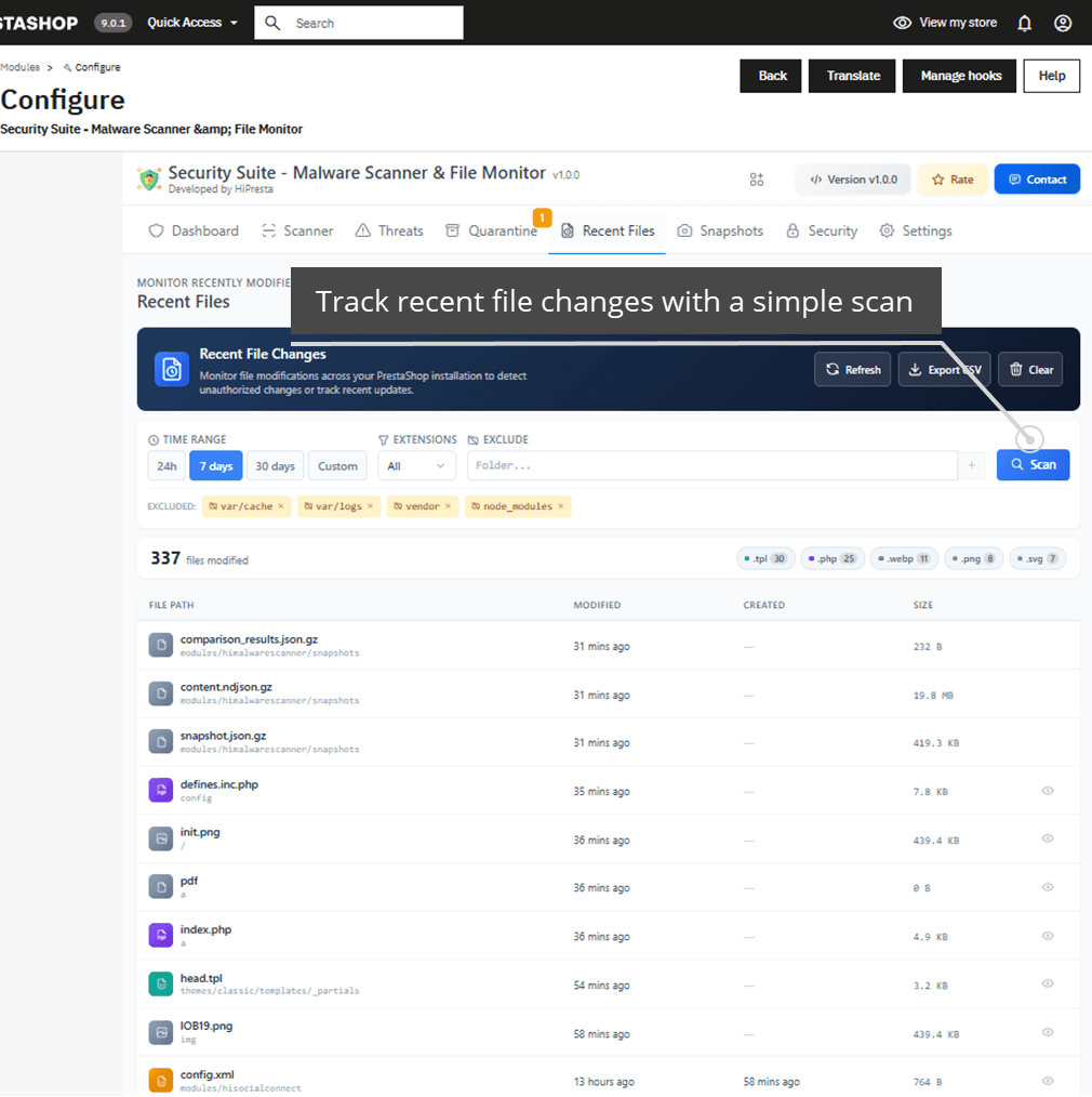 Security Suite - Malware Scanner & File Monitor screenshot 5