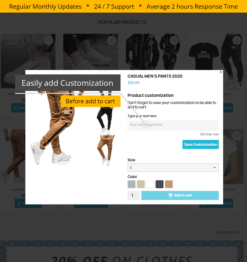 Product List Attribute Selector & Quick Add to Cart screenshot 4