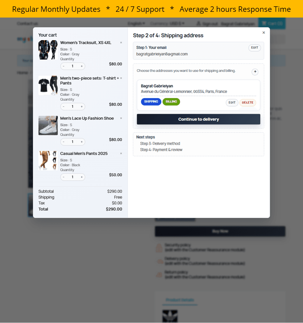 Express Checkout – Fast One-Page Purchase Flow screenshot 2