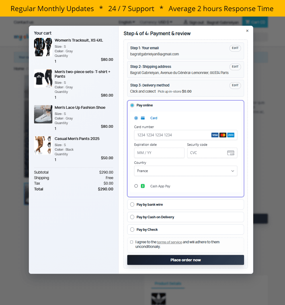 Express Checkout – Fast One-Page Purchase Flow screenshot 3