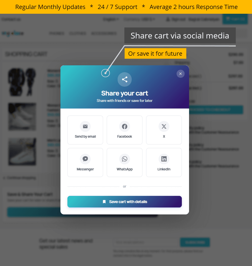 Save & Share Cart Pro – Restore, Share, Convert screenshot 2