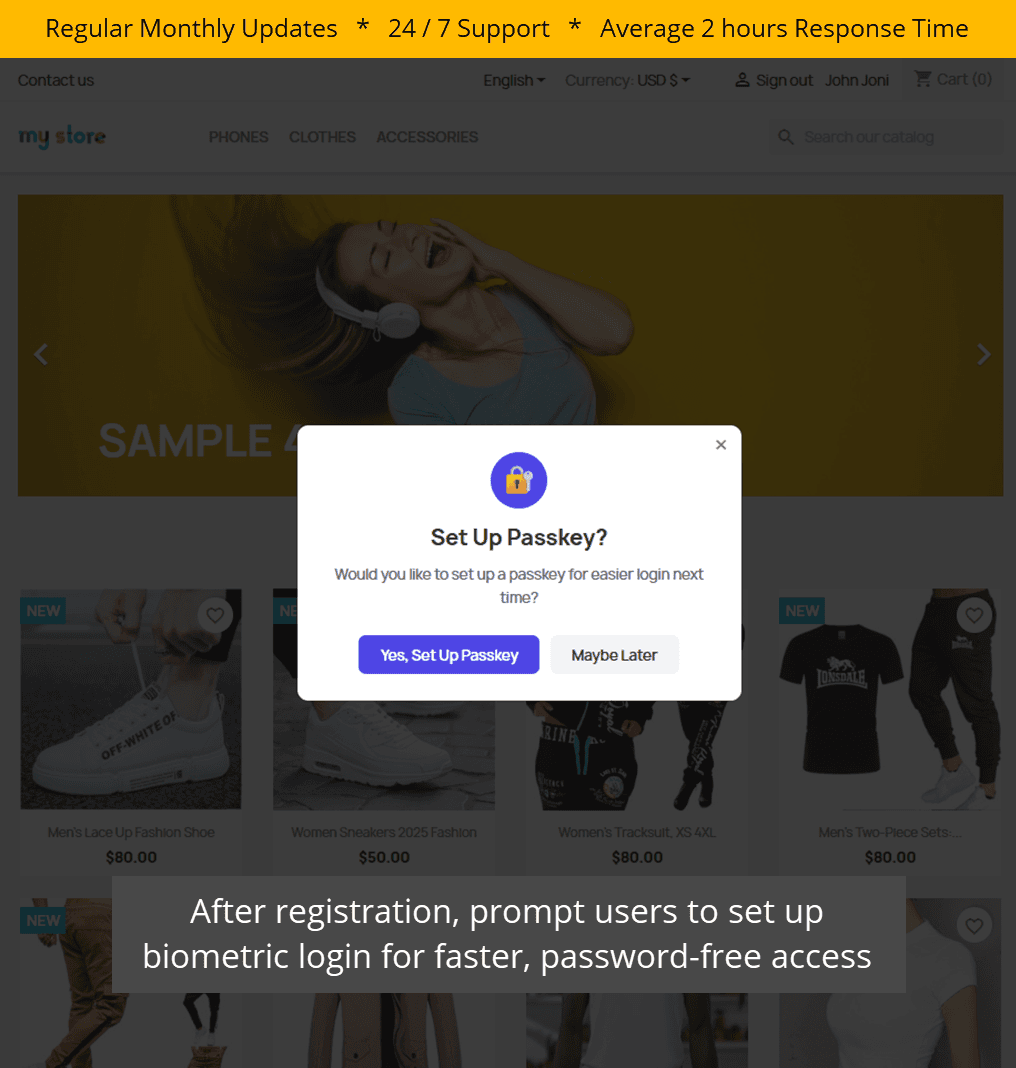 Social Login + OTP, Magic Link & Passkey screenshot 2